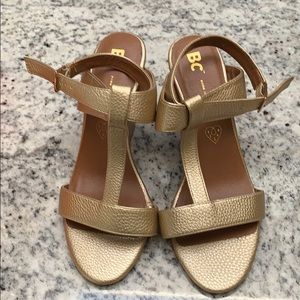 Gold Wedge Sandals, Women’s size 7